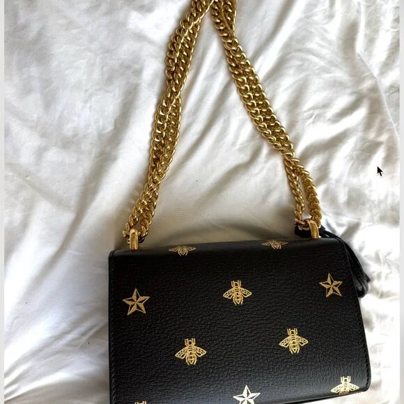 Gucci Calfskin Padlock Small Should Bag with Bee and Star Printed - Picture 5 of 7